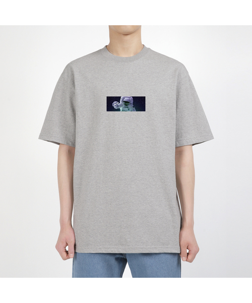 AEXEA(アクシー)の「スペースボックスロゴ 半袖Tシャツ E04BRD_ABX10202(Tシャツ/カットソー・メンズ・ブラック/ホワイト/ブルー/グレー系その他・L/M/S/XL)」の1枚目の写真