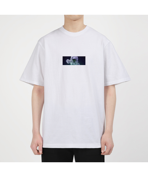 AEXEA(アクシー)の「スペースボックスロゴ 半袖Tシャツ E04BRD_ABX10202(Tシャツ/カットソー・メンズ・ブラック/ホワイト/ブルー/グレー系その他・L/M/S/XL)」の2枚目の写真