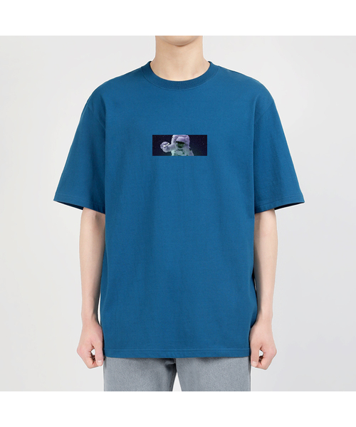 AEXEA(アクシー)の「スペースボックスロゴ 半袖Tシャツ E04BRD_ABX10202(Tシャツ/カットソー・メンズ・ブラック/ホワイト/ブルー/グレー系その他・L/M/S/XL)」の4枚目の写真