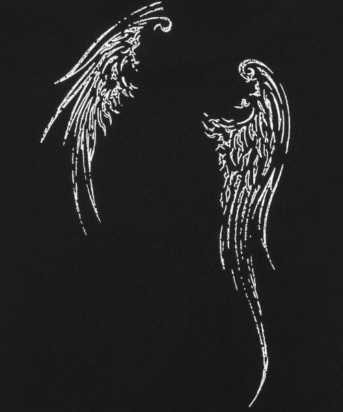 MUCENT(ムセント)の「A'GEM/9 × .kom 『MUCENT/ムセント』 ETHER ANGEL WINGS LONG SLEEVE TEE/ETHER エンゼル羽長袖Tシャツ(Tシャツ/カットソー・レディース・ブラック/ホワイト・FREE)」の6枚目の写真