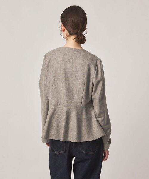 Steven Alan(スティーブンアラン)の「<Steven Alan>ツイードライク ペプラム ブラウス(シャツ/ブラウス・レディース・ベージュ/ダークブラウン・M/S)」の17枚目の写真