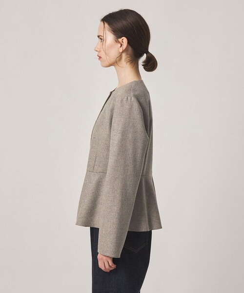Steven Alan(スティーブンアラン)の「<Steven Alan>ツイードライク ペプラム ブラウス(シャツ/ブラウス・レディース・ベージュ/ダークブラウン・M/S)」の5枚目の写真