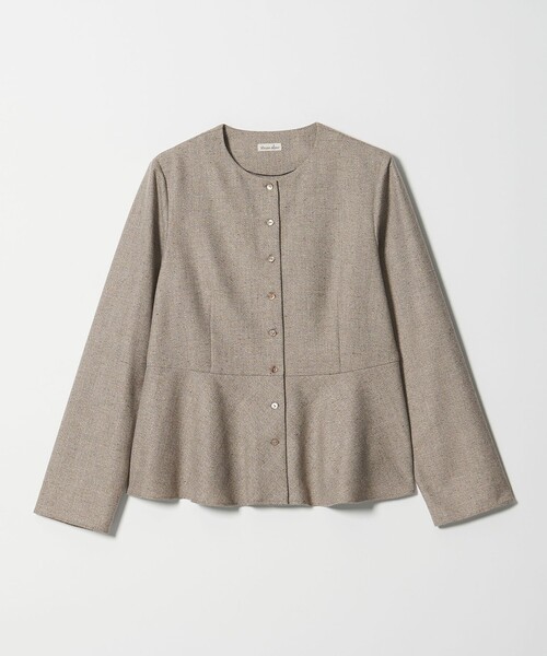 Steven Alan(スティーブンアラン)の「<Steven Alan>ツイードライク ペプラム ブラウス(シャツ/ブラウス・レディース・ベージュ/ダークブラウン・M/S)」の7枚目の写真