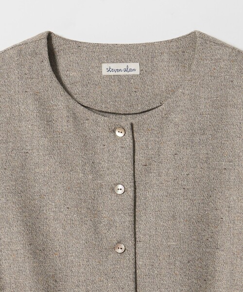 Steven Alan(スティーブンアラン)の「<Steven Alan>ツイードライク ペプラム ブラウス(シャツ/ブラウス・レディース・ベージュ/ダークブラウン・M/S)」の9枚目の写真