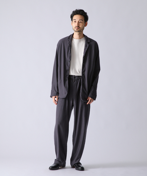 KANEMASA PHIL.（カネマサフィル）の「Kanemasa Phil. (カネマサ フィル) 別注 36G Wool Fulling 3B ジャケット（テーラードジャケット・メンズ・グレー/ブラウン・MEDIUM/LARGE）」の3枚目の写真