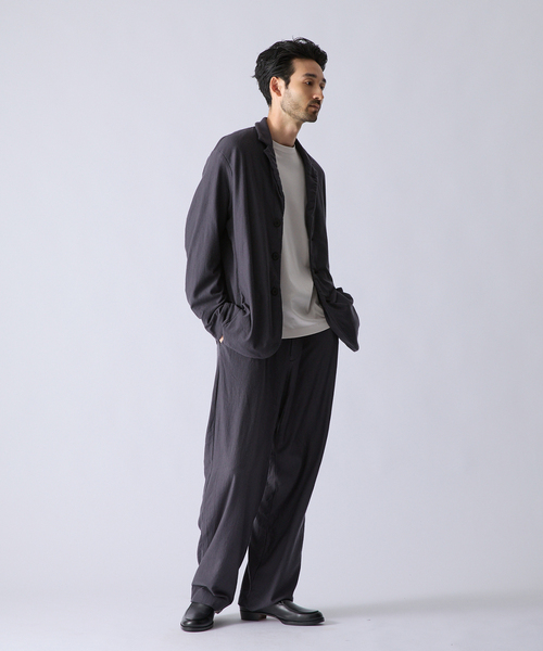 KANEMASA PHIL.（カネマサフィル）の「Kanemasa Phil. (カネマサ フィル) 別注 36G Wool Fulling 3B ジャケット（テーラードジャケット・メンズ・グレー/ブラウン・MEDIUM/LARGE）」の5枚目の写真