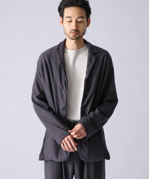 KANEMASA PHIL.（カネマサフィル）の「Kanemasa Phil. (カネマサ フィル) 別注 36G Wool Fulling 3B ジャケット（テーラードジャケット・メンズ・グレー/ブラウン・MEDIUM/LARGE）」の6枚目の写真