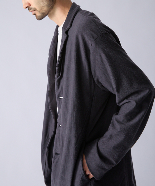KANEMASA PHIL.（カネマサフィル）の「Kanemasa Phil. (カネマサ フィル) 別注 36G Wool Fulling 3B ジャケット（テーラードジャケット・メンズ・グレー/ブラウン・MEDIUM/LARGE）」の10枚目の写真