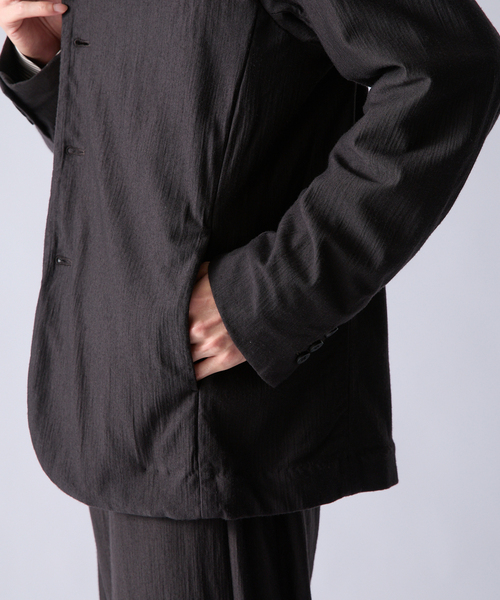 KANEMASA PHIL.（カネマサフィル）の「Kanemasa Phil. (カネマサ フィル) 別注 36G Wool Fulling 3B ジャケット（テーラードジャケット・メンズ・グレー/ブラウン・MEDIUM/LARGE）」の12枚目の写真