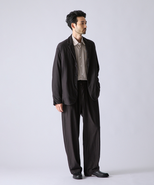 KANEMASA PHIL.（カネマサフィル）の「Kanemasa Phil. (カネマサ フィル) 別注 36G Wool Fulling 3B ジャケット（テーラードジャケット・メンズ・グレー/ブラウン・MEDIUM/LARGE）」の14枚目の写真