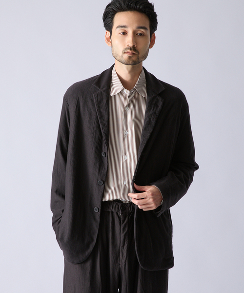 KANEMASA PHIL.（カネマサフィル）の「Kanemasa Phil. (カネマサ フィル) 別注 36G Wool Fulling 3B ジャケット（テーラードジャケット・メンズ・グレー/ブラウン・MEDIUM/LARGE）」の15枚目の写真