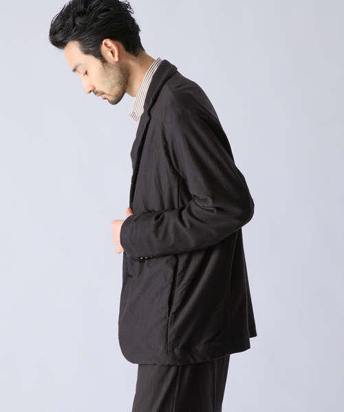 KANEMASA PHIL.（カネマサフィル）の「Kanemasa Phil. (カネマサ フィル) 別注 36G Wool Fulling 3B ジャケット（テーラードジャケット・メンズ・グレー/ブラウン・MEDIUM/LARGE）」の17枚目の写真