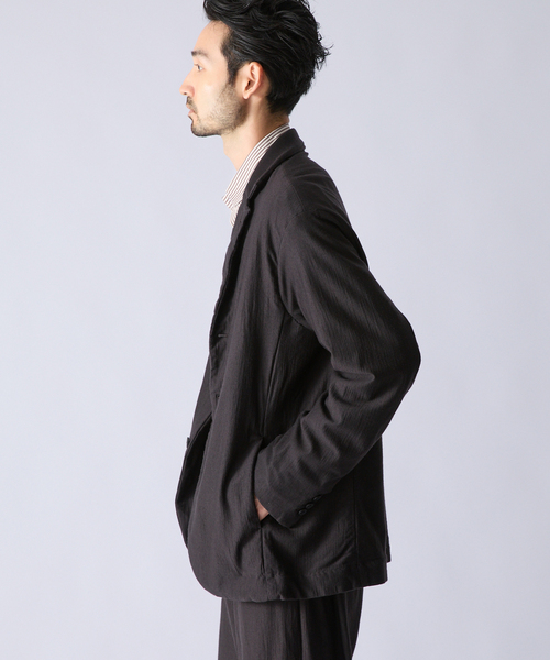 KANEMASA PHIL.（カネマサフィル）の「Kanemasa Phil. (カネマサ フィル) 別注 36G Wool Fulling 3B ジャケット（テーラードジャケット・メンズ・グレー/ブラウン・MEDIUM/LARGE）」の18枚目の写真