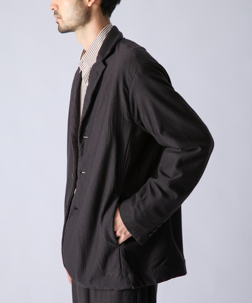 KANEMASA PHIL.（カネマサフィル）の「Kanemasa Phil. (カネマサ フィル) 別注 36G Wool Fulling 3B ジャケット（テーラードジャケット・メンズ・グレー/ブラウン・MEDIUM/LARGE）」の19枚目の写真