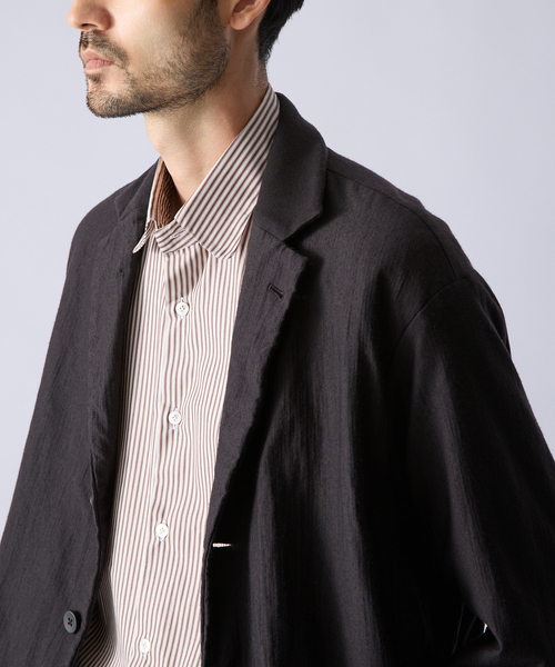 KANEMASA PHIL.（カネマサフィル）の「Kanemasa Phil. (カネマサ フィル) 別注 36G Wool Fulling 3B ジャケット（テーラードジャケット・メンズ・グレー/ブラウン・MEDIUM/LARGE）」の22枚目の写真