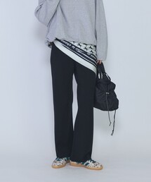 ウールスムースストレートニットパンツ
