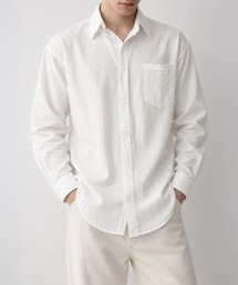 メンズ長袖シャツ綿麻風トップス韓国風秋服