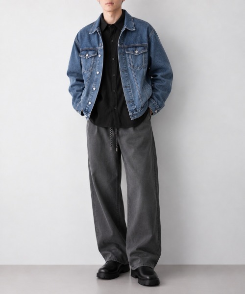 AsaAura(アサオーラ)の「メンズ長袖シャツ綿麻風トップス韓国風秋服(シャツ/ブラウス・メンズ・ライトブルー/ホワイト/ベージュ/ブラック/ダークグレー・FREE)」の14枚目の写真