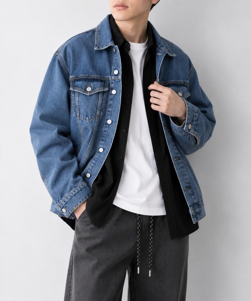 AsaAura(アサオーラ)の「メンズ長袖シャツ綿麻風トップス韓国風秋服(シャツ/ブラウス・メンズ・ライトブルー/ホワイト/ベージュ/ブラック/ダークグレー・FREE)」の15枚目の写真
