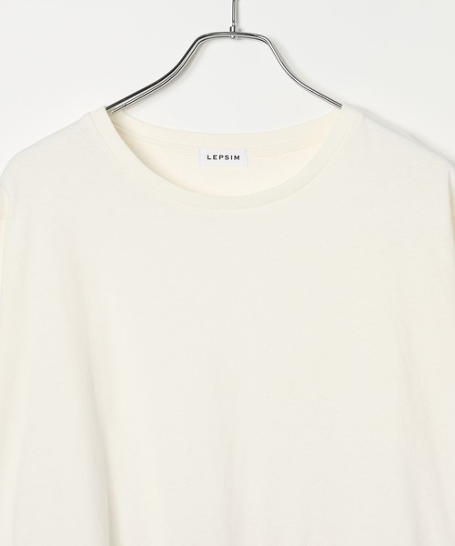 LEPSIM(レプシィム)の「異素材ヘムドッキングプルオーバー 1080842(Tシャツ/カットソー・レディース・アイボリー/ブラック/カーキ・FREE)」の18枚目の写真