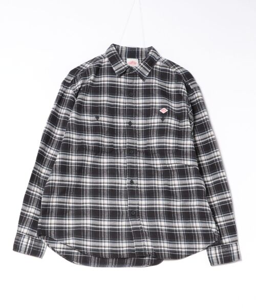 DANTON（ダントン）の「Men's Flannel Check Regular Collar Shirt（シャツ/ブラウス・メンズ・ブラック系その他/ブルー系その他・40/38/42/44）」の2枚目の写真