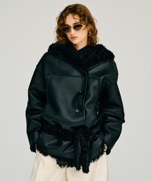 【2026Winter Pre-Order】リバーシブルフードボアコート / Reversible Hooded Boa Coat
