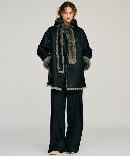 PRANK PROJECT(プランクプロジェクト)の「【2026Winter Pre-Order】リバーシブルフードボアコート / Reversible Hooded Boa Coat(その他アウター・レディース・グレー/ブラック/ホワイト・FREE)」の20枚目の写真