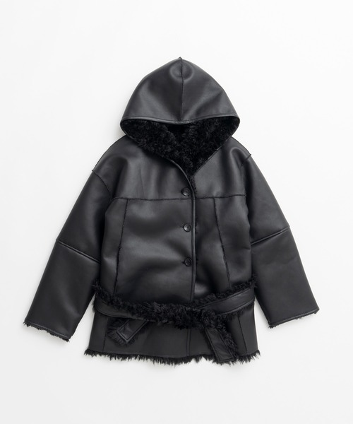 PRANK PROJECT(プランクプロジェクト)の「【2026Winter Pre-Order】リバーシブルフードボアコート / Reversible Hooded Boa Coat(その他アウター・レディース・グレー/ブラック/ホワイト・FREE)」の8枚目の写真