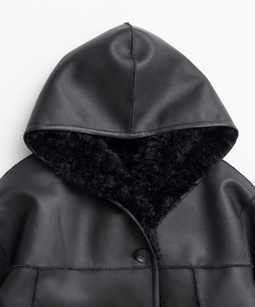 PRANK PROJECT(プランクプロジェクト)の「【2026Winter Pre-Order】リバーシブルフードボアコート / Reversible Hooded Boa Coat(その他アウター・レディース・グレー/ブラック/ホワイト・FREE)」の12枚目の写真