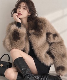 Dolce Fiora（ドルチェフィオラ）の「MIXファーショート丈ブルゾン（その他アウター）」
