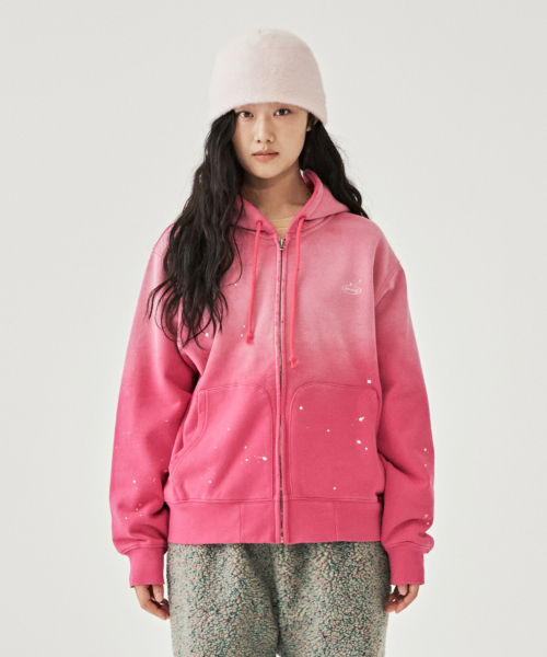 MMLG(エムエムエルジー)の「DYED WORKSHOP HOOD ZIPUP (PINK)(パーカー・レディース・その他・SMALL/MEDIUM/LARGE/X-LARGE)」の2枚目の写真