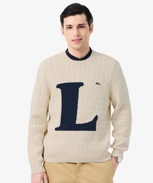 LACOSTE(ラコステ)の「ビッグLケーブルニットセーター(ニット/セーター・メンズ)」