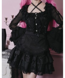 AVENCHUMU（アバンチュウム）の「Rhinestone spider apron（エプロン）」
