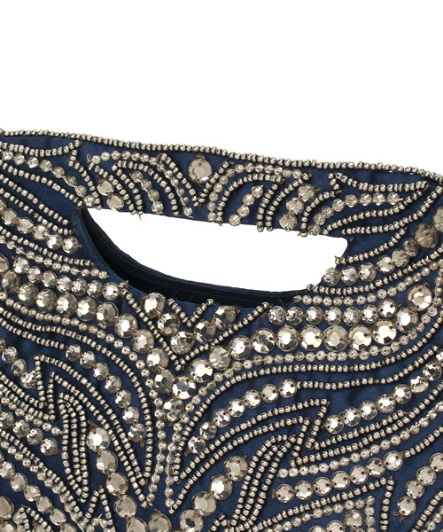 NOLLEY’S(ノーリーズ)の「【ANAN'S/アナンズ】 抜き手ビーズ刺繍クラッチバッグ(クラッチバッグ・レディース・ネイビー/シャンパン・FREE)」の3枚目の写真