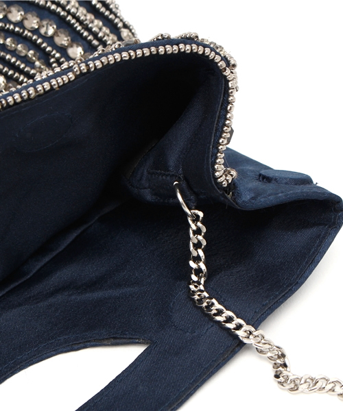 NOLLEY’S(ノーリーズ)の「【ANAN'S/アナンズ】 抜き手ビーズ刺繍クラッチバッグ(クラッチバッグ・レディース・ネイビー/シャンパン・FREE)」の4枚目の写真
