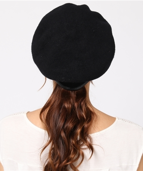 SLY（スライ）の「WOOLパイピングベレー帽（キャップ・レディース・ベージュ/オレンジ/ブラック/トップグレー・FREE）」の6枚目の写真