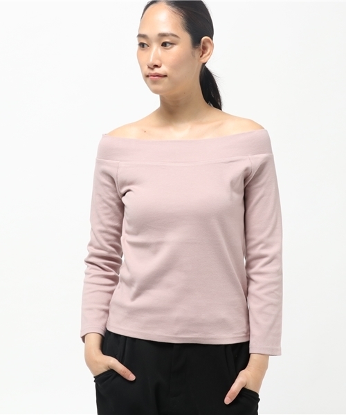 mystic(ミスティック)の「オフショルティー(Tシャツ/カットソー・レディース・ブラック/ネイビー/ライトグレー/ピンク/レッド・フリ-)」の15枚目の写真