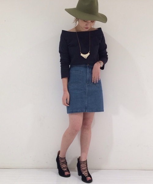 mystic(ミスティック)の「オフショルティー(Tシャツ/カットソー・レディース・ブラック/ネイビー/ライトグレー/ピンク/レッド・フリ-)」の18枚目の写真