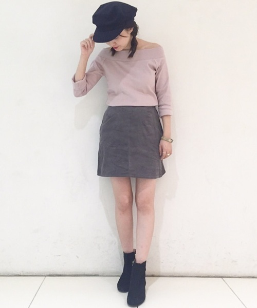 mystic(ミスティック)の「オフショルティー(Tシャツ/カットソー・レディース・ブラック/ネイビー/ライトグレー/ピンク/レッド・フリ-)」の19枚目の写真