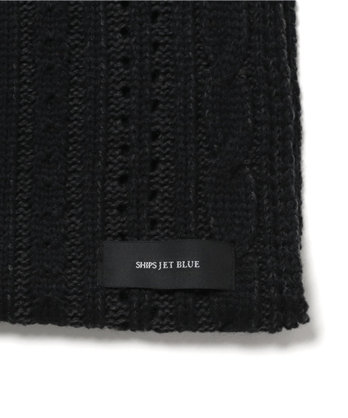 SHIPS JET BLUE（シップスジェットブルー）の「SHIPS JET BLUE: ケーブルスヌード 16FW（ストール/ショール・メンズ・ネイビー/ブラック/ブラウン/レッド・ONE SIZE）」の6枚目の写真