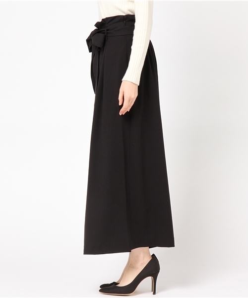 mysty woman（ミスティウーマン）の「ジョーゼットワイドパンツ（その他パンツ・レディース・ブラック/ピンクベージュ/オフホワイト・FREE）」の5枚目の写真