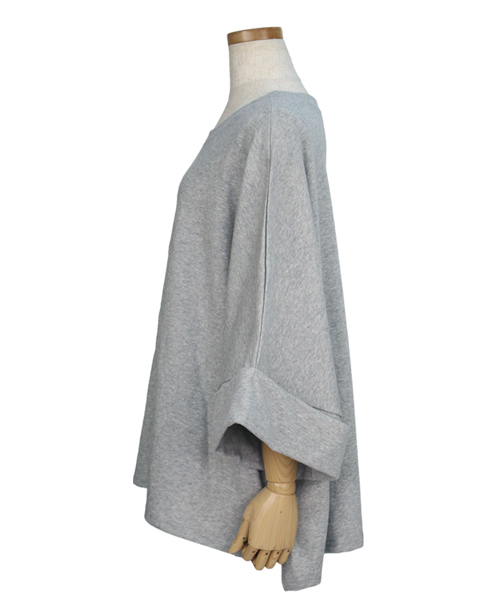 reca(レカ)の「ゆったりサイズ薄手スウェットカットソー(Tシャツ/カットソー・レディース・ブラック/ホワイト/グレー・FREE)」の18枚目の写真