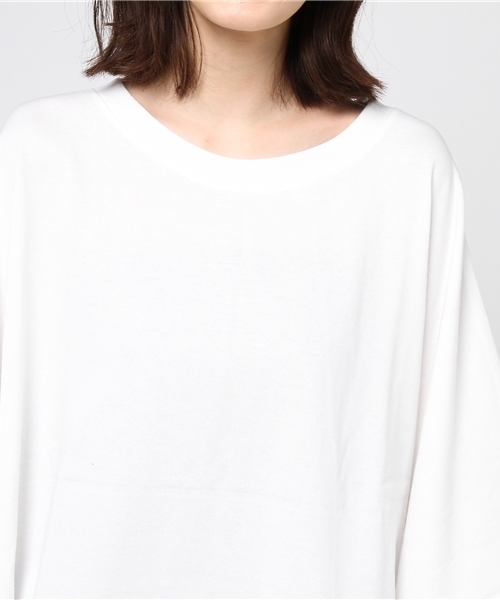 reca(レカ)の「ゆったりサイズ薄手スウェットカットソー(Tシャツ/カットソー・レディース・ブラック/ホワイト/グレー・FREE)」の7枚目の写真