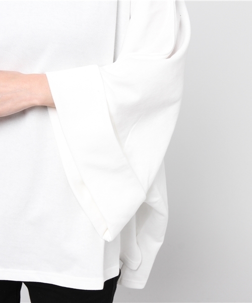 reca(レカ)の「ゆったりサイズ薄手スウェットカットソー(Tシャツ/カットソー・レディース・ブラック/ホワイト/グレー・FREE)」の8枚目の写真