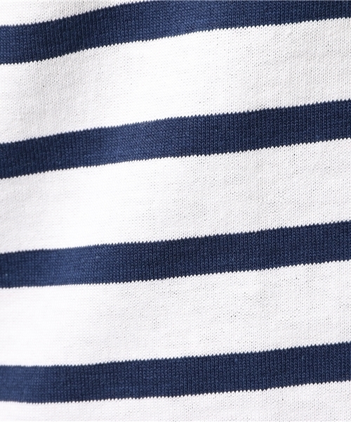 Le Minor（ルミノア）の「LE MINOR LM20G 705 ワイドボートネックボーダープルオーバー◆（Tシャツ/カットソー・レディース・ホワイト×ホワイト/サックスブルー・FREE）」の10枚目の写真