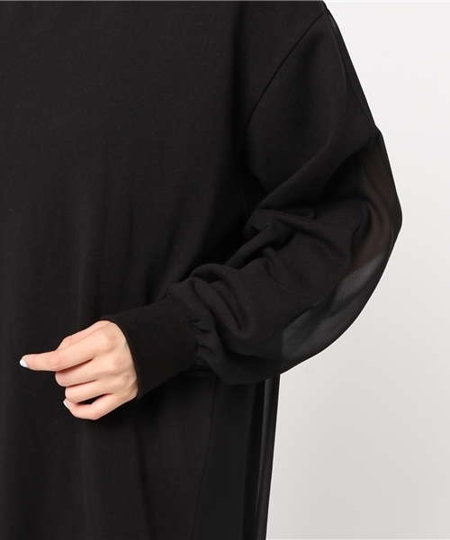 Ameri（アメリ）の「【STUDIOUS×AMERI（アメリ）】シースルーレイヤードドレス（ワンピース・レディース・ホワイト/ブラック・MEDIUM/SMALL）」の7枚目の写真