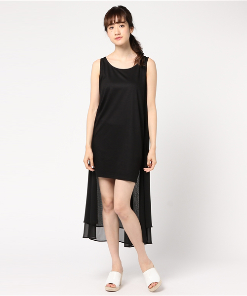 Ameri（アメリ）の「【STUDIOUS×AMERI（アメリ）】シースルーレイヤードドレス（ワンピース・レディース・ホワイト/ブラック・MEDIUM/SMALL）」の10枚目の写真