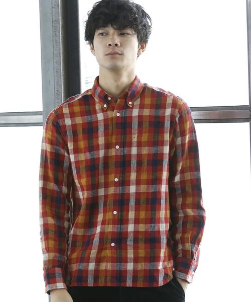 Coen（コーエン）の「ウインターリネンミックスチェックネルシャツ（シャツ/ブラウス）」 - Wear