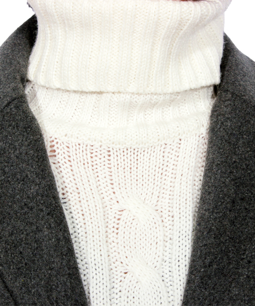 ８(eight)（エイト）の「チェスターコート ロング ジャケット ウール メルトン（チェスターコート・メンズ・キャメル/ブラック/ネイビー/グレー・MEDIUM/LARGE）」の14枚目の写真