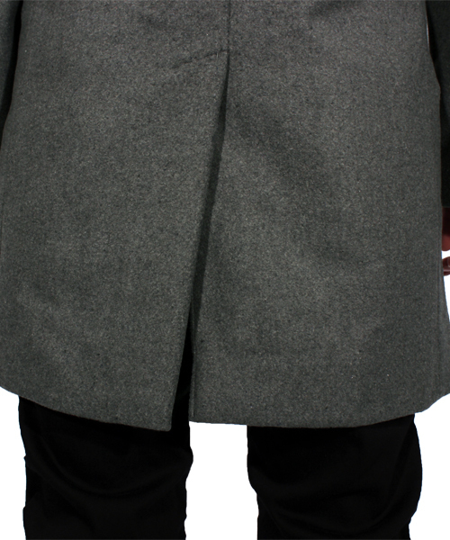 ８(eight)（エイト）の「チェスターコート ロング ジャケット ウール メルトン（チェスターコート・メンズ・キャメル/ブラック/ネイビー/グレー・MEDIUM/LARGE）」の22枚目の写真